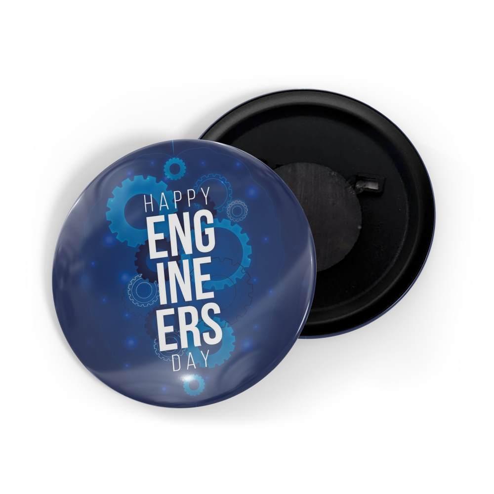 dhcrafts Fridge Magnet Blue Engineer's Day D4 Glossy Finish Design Pack of 1